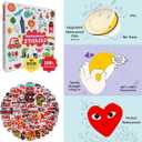 2 x Fire Truck Stickers, Gift for Kids Teen, Cute Waterproof Vinyl Decals for Travel Luggage Suitcase Laptop Water Bottle Skateboard Bike Helmet Guitar Scrapbook Diary Toy Phone Pad [50 PCS]