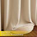 NICETOWN Room Darkening Extra Wide Curtain 102 inch Length, Grommet Thermal Curtain Voice Reducing Window Treatment for Sliding Glass Door/Bedroom, Biscotti Beige, W80 x L102, 1 Panel