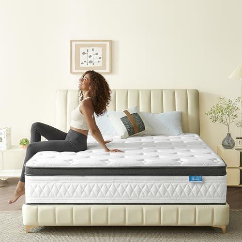 Breezleep Full Size Mattress, 12 inch Full Mattress in a Box, Pocket Coils | Breathable Cool Gel Foam & Pocket Springs, Medium Firm, Motion Transfer, Pressure Relief, CertiPUR-US