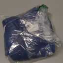 Chyhomenyc Bennet 2 Panels Blue Kitchen Curtains 24 Inch Length Tier Curtains, Faux Linen Textured Small Cafe Curtains, Light Filtering Short Window Curtains for Bathroom Basement, 30x24 Inch