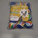 Nobleza Squeaky Tennis Balls for Dogs, 12 Pack 2.5" Floatable, Small Medium Dogs, Training, Natural Rubber, Rainbow