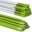 Reflective Driveway Markers 48 Inch, 25 Pack Fiberglass Green Sticks | UV Coating, Flexible Marker for Parking, Property Lines, Snow Plowing, Yard Boundaries and Plant Support