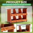 2-Tier Chicken Nesting Box, 6 Compartment Wooden Nesting Box for Chickens with Waterproof Roof, Non-Slip Stable Base, Heavy Duty Chicken Laying Boxes for Hens, Duck, Poultry, Bird, Orange