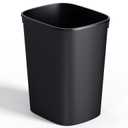 CEROELDA Small Bathroom Trash Can, 2.6 Gallon Slim Mini Garbage Can Small Trash Bin Plastic Waste Basket for Dorm Room, Bedroom, Office, Toilet (Black) (1 Pack-No Lid-Black)