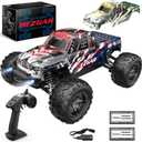 BEZGAR HM161 Hobby Grade 1:16 Scale Remote Control Truck, 4WD High Speed 40+ Kmh All Terrains Electric Toy Off Road RC Vehicle Car Crawler with 2 Rechargeable Batteries for Boys Kids and Adults