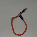 Aiminto Braided Round Martingale Dog Collar, Training Collar with Slidable Stop Ring - Ideal for Medium/Large Dogs (M+(1/2") - 18" Long, Red)