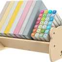 Wooden Desktop Bookcase Small Book Shelf Cookbooks Toddler Books Organizer for Home Office Kitchen Living Room Playroom