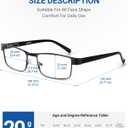 JOLISU 5PCS Reading Glasses Men - Blue Light Blocking Computer Metal Thin Frame Readers For Mens/Women 1.50