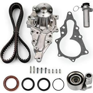 Engine Timing Belt Kit with Water Pump Compatible with Lexus IS300 2001-2005, GS300 1998-2005 - DOHC 3.0L [Replace OE: TCKWP215]
