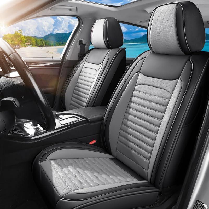 Seat Covers Full Set Fit for Honda Civic 2000-2026, Black&Gray