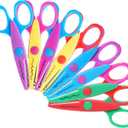 Craft Scissors - 8 Pack Decorative Edge, Zig Zag, Scrapbooking, Fancy Pattern Scissors for Crafting