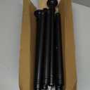 Black Long Curtain Rod Tension Shower Curtain Rods 30 to 120 inch Adjustable Spring Heavy Duty Rods for Bathroom Windows Outdoor No Drill No Slip Spliced and Telescopic Design