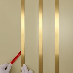 Gold Metalized Brushed Finish Molding Trim, Peel and Stick Strip for Mirror Frame, Wall, Fireplace and Home DIY Decoration (32.8 ft x 0.4 inch)