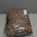 Amazon Essentials Girls' Long Heavyweight Hooded Puffer Jacket, Camel Cheetah Print, Medium