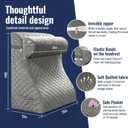 Daneey Reading Pillows for Sitting in Bed Adult Back Pillow for Bed Sitting Up, Back Support Pillow for Bed with Adjustable Roller, Foam Wedge Pillow for Neck, Lumbar, Back, Gray, 20 * 12 * 26IN