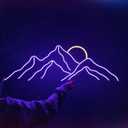 LED Decorative Lights USB Mountains Sunrise Sunset Led Neon Signs Home Decoration Wall Art Holiday Gift Brightness Adjustable 16.5''x11.8'' (style 17)