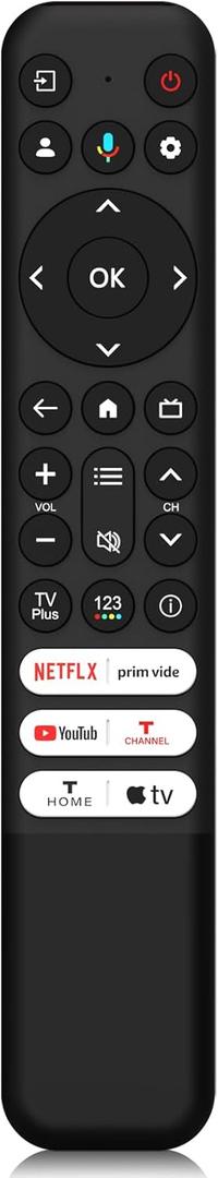 Replacement Universal TCL Remote Control for TCL Smart TV QM8/QM7/S5/S4/S3/Q7/Q6/Q5 4K UHD HDR LED QLED QD-Mini LED Full-HD(NO Voice)