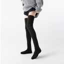 Pcavin Women's Thigh High Socks Over the Knee Cable Knit Boot Socks, Long Warm Fashion Leg Warmers Winter (Beige)