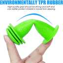 2 x Kids Bike Grips - 105mm Bicycle Handlebar Grips with Mushroom Pattern for Bikes, Balance Bikes,Kick Scooters (Green)