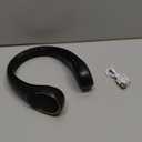 Neck Fan, Bladeless Neck Fan, 4000 mAh Rechargeable Personal Fan, 360 Hands Free Wearable Fan, 3 Speeds Adjustable,Faster Cooling, Ultra Quiet, Suitable for Home, Office, Travel, Sports (Black)