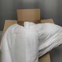 weigelia King Comforter Set 7 Pieces White Comforter Set Bed in a Bag Soft Fluffy King Size Bedding Set with Flat Sheet, Fitted Sheet, Pillow Shams, Pillowcases for All Season