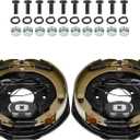 Youxmoto Electric Trailer Brake Assembly 12" X 2" (1 Right + 1 Left), for 5,200 lbs., 6,000 lbs., and 7,000 lbs Trailer Axles Trailer Brakes kit. 1 Pair