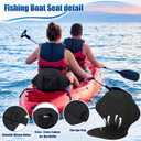 2 Pack Kayak Seats with Back Support and 2 Telescoping Paddles Kayak Seat and Paddle Set with 2 Phone Pouches and Storage Bag Adjustable Padded Seats for Canoe, Fishing Boat