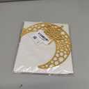 6pcs Ramadan Ornaments, Acrylic Ramadan Kareem Decoration Eid Mubarak Pendant Wind Light Moon Star Shaped Ramadan Decor for Hanging on Walls Windows Trees (Golden)