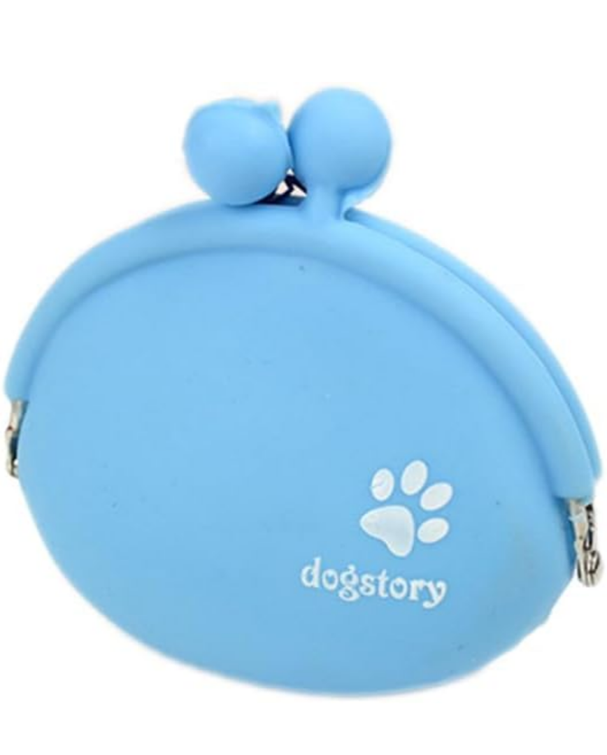 Portable Silicone Pet Treat Bag with Clip – Multi-Function, Travel-Friendly (Blue) Pack of 3