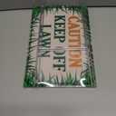 Set of 3 Double Sided 12x8 Inches Plastic Sign With H-Stakes "Caution Keep of Lawn" - Keep Grass Stay Treated Lawn - No Pets on Chemically Treated Yard - Please Do Not Spray Wildlife Habitat