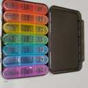 greencycle Weekly Pill Organizer 3 Times a Day,7 Day Pill Box Small Compartments, Portable Daily Medicine Planner Dispenser Case, Home & Travel Pill Container for Vitamins, Fish Oil and Supplements