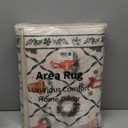 LIVEBOX Christmas Farmhouse Rugs for Living Room 8x10 - Soft Washable Neutral Rugs for Living Room Thin Non-Slip Xmas Tree Rug for Bedroom, Large Winter Holiday Decor Rug for Room, Beige/Green