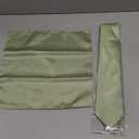 Regular Tie and Pocket Square for Men, Solid Color Necktie Set, 3.2 inch Standard Width