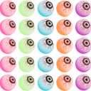 FINGOOO 25 Pcs Halloween Bouncy Balls, Glow in The Dark Eyeball Ping Pong Ball Bouncing Balls Halloween Party Favors Non-Candy Treats Goodie Bag Stuffers