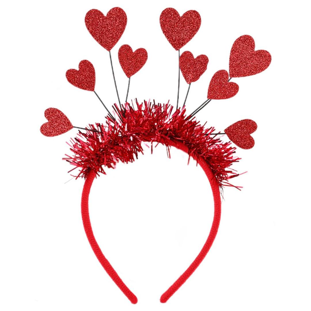 3 x Valentines Headband Heart Headband Valentines Headbands for Women for Wedding Proposal Engagement Birthday Party