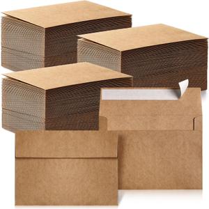 Fainne Brown Envelopes Bulk, Kraft Envelopes for Invitation, 120 GSM Gift Card for Office, Gift, Party, Baby Shower, Wedding(A6, 4.75 x 6.5",800 Pack)
