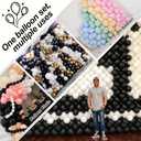 Black and White Quick Link Balloons, 100PCS Latex Linking Balloons for Making Balloon Wall Balloon Arch Balloon Chains and Wedding Birthday Baby Shower Engagement Graduation Party Decorations (6inch)