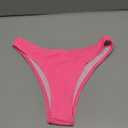 YMISAN Women's Bikini Swim Bottom Briefs Ribbed High Cut Mid Waist Cheeky Bathing Suit Bottom, Size Medium