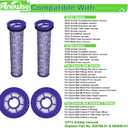 Anewise Filter Replacements for Dyson DC41, DC65, DC66, UP13, UP20 Multi Floor, Ball and Animal Vacuum, 2 Post Filters & 2 Pre Filters, Replaces Part # 920769-01 & 920640-01