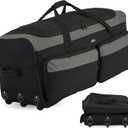 Travelers Club 36" Asgard 3-Wheel Rolling Duffel Bag (Black)