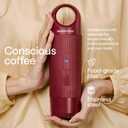 Portable Espresso Machine  Automatic Mini Espresso Maker & Travel 5 Cup Coffee Maker for Camping  Small Expresso Coffee Machine for Grounds & Pods  Cafetera Espresso, Cafeteras Elctricas Modernas (Red)