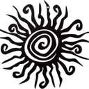 Zonon 1 Pcs Wacky Sun Metal Wall Art Outdoor Decor 11.81 Inch Rust Proof Sun Wall Decor Hanging Outdoor Plaques for Home Garden Patio Bedroom Living Room Office Kitchen(Black)