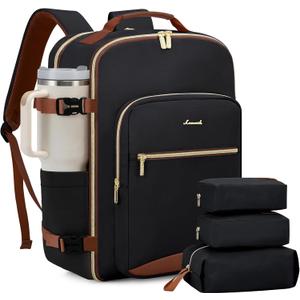 LOVEVOOK 40L Travel Backpack for Women & Men, Airline Approved Carry On Luggage with 3 Packing Cubes, TSA Overnight Bags, Waterproof Personal Item Bag, Weekender Essentials Backpacks fits 17" Laptop