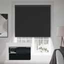 34''W x 64''H No Drill No Tools Cordless Cellular Shades for Indoor Windows, Blackout Honeycomb Blinds with Pull Down & Free Stop, Thermal Insulating & Noise Reducing, Black