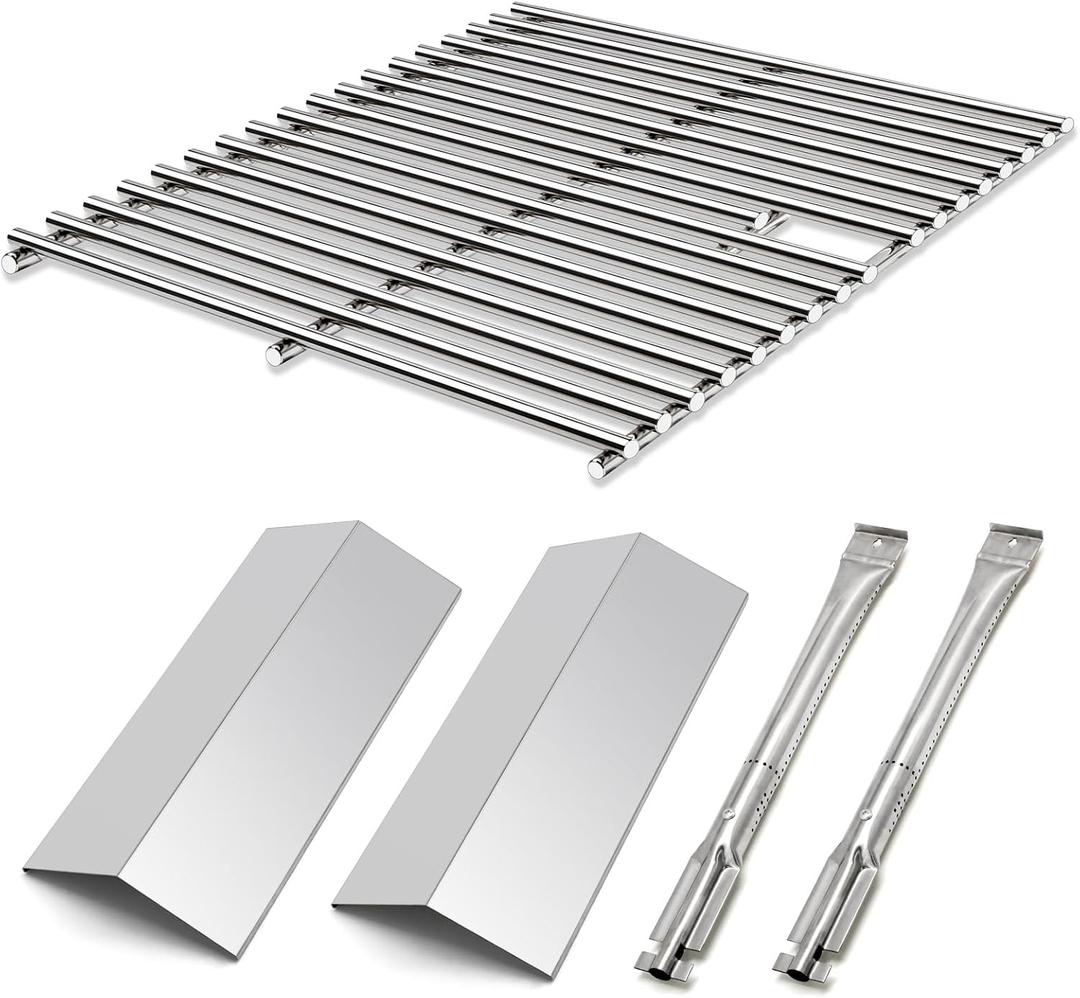 Replacement Parts for Nexgrill 820-0033 Grill, Grill Grate, Heat Shield Flame Tamer and Burner for Nexgrill 820-0033 2 Burner Grill, Megamaster 820-0033M Propane Gas Grill