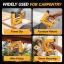 Cordless Nail Gun for Dewalt 20V Battery (No Battery), 2-IN-1 Electric 18GA Brad Nailer & T50 Crown Stapler, Battery Powered Staple Gun with 1000 Staples and 1000 Nails for Woodworking & Family DIY