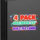 4 Pack Foam Board 30"x40", 0.23 Inch Thickness Black Poster Board, Double-Sided Acid-Free Foam Core Board, Large Lightweight Polystyrene Mat Board for Painting, Display, Craft & School Projects