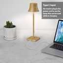 Set of 2 LED Cordless Table Light, Rechargeable Battery Powered 3 Levels Brightness Dimmable for Portable Outdoor Hotel Restaurant Dining Study Table Lamps Wood