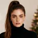 2 x Christmas Glitter Face Tattoo Gold Freckles Glow Up Makeup Patches, Glitter Makeup Accessories for Christmas Makeup Carnival Party, 6 Patterns