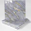 10-Pack Peel and Stick Bleu Or Marble Tiles (11.8" x 11.8")  9.8 Sq. Ft. Waterproof PVC Shower & Backsplash Tiles for Bathroom, Kitchen, and Living Room  Self-Adhesive, Easy Installation